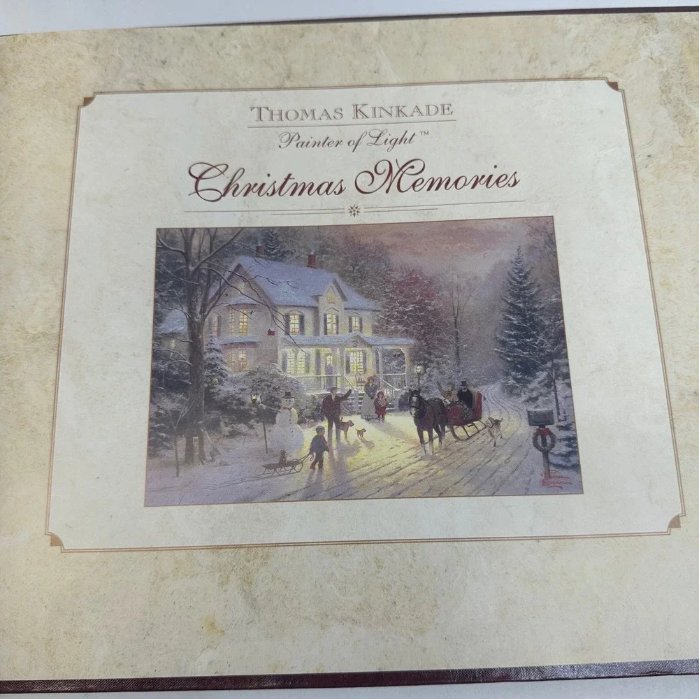 Thomas Kinkade Our Family Christmas Memories Book C.R. Gibson with Box & COA